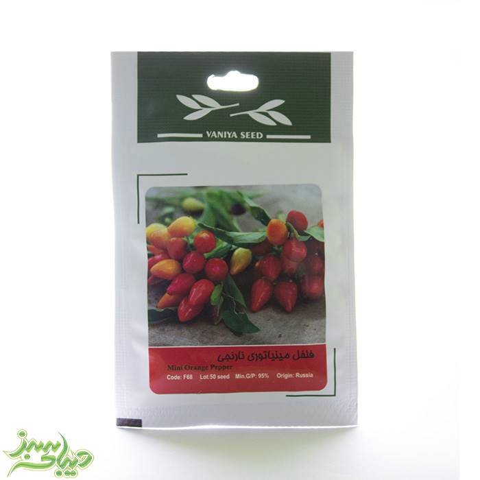 تصویر  بذر فلفل مینیاتوری نارنجی